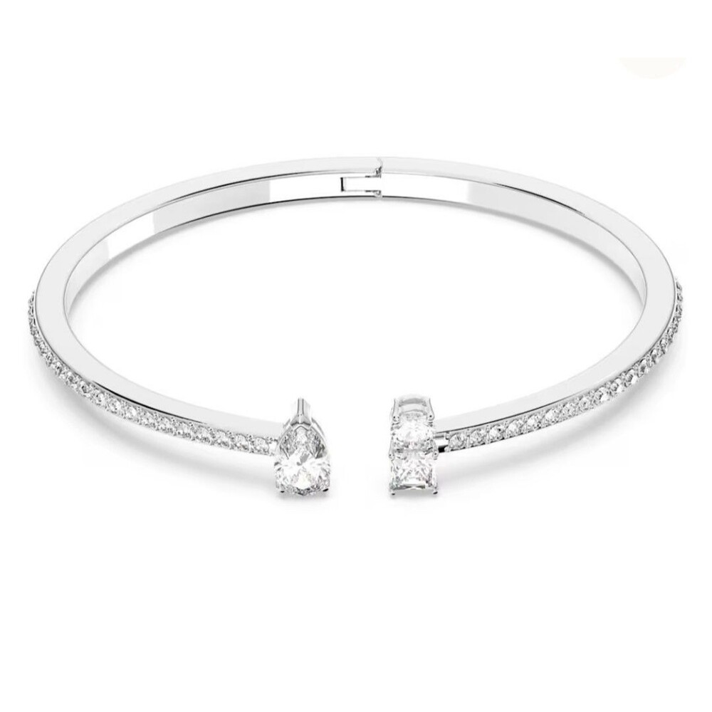Swarovski  Bracelet Mesmera Cuff Mixed Cut Crystals, Rhodium Plated, 5572667 NEW